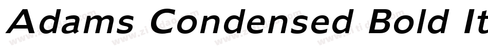 Adams Condensed Bold Italic字体转换